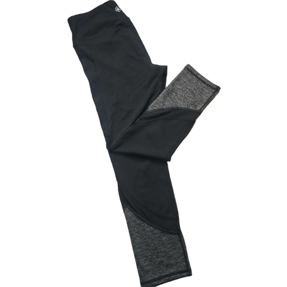 Women's Gaiam Black Gray Cropped Leggings S